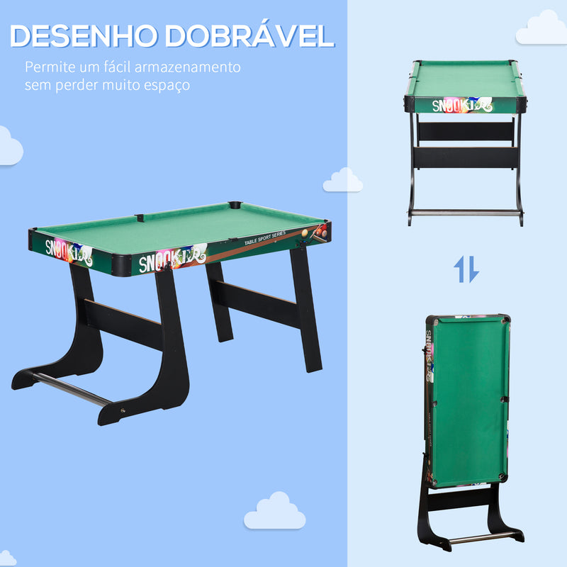 Mesa Multi Jogos para Crianças acima de 7 Anos Mesa de Jogos 6 em 1 Dobrável Bilhar Matraquilho Ping Pong Lançamento de Anéis Hóquei no Gelo e Air Hóquei 118x104x71cm Multicor