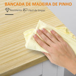 Carrinho de Cozinha com Rodas Carrinho de Serviço com 3 Gavetas 3 Prateleiras Abertas e Bandeja Removível para Sala de Jantar Carga Máxima 40kg 67x37x84cm Branco