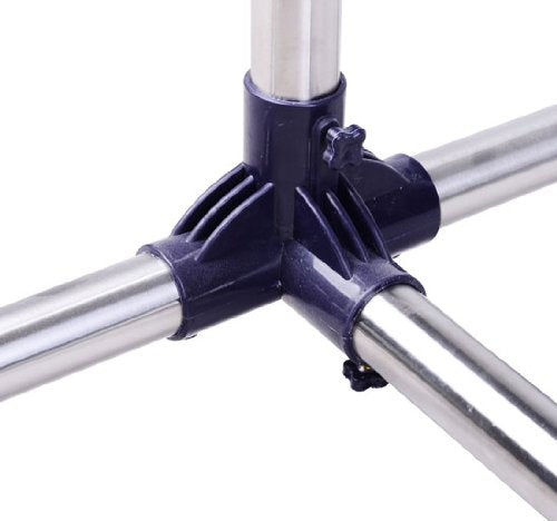 Cabide com rodas para pendurar roupas Ajustável na altura 86-95x45x160-170 cm cromado