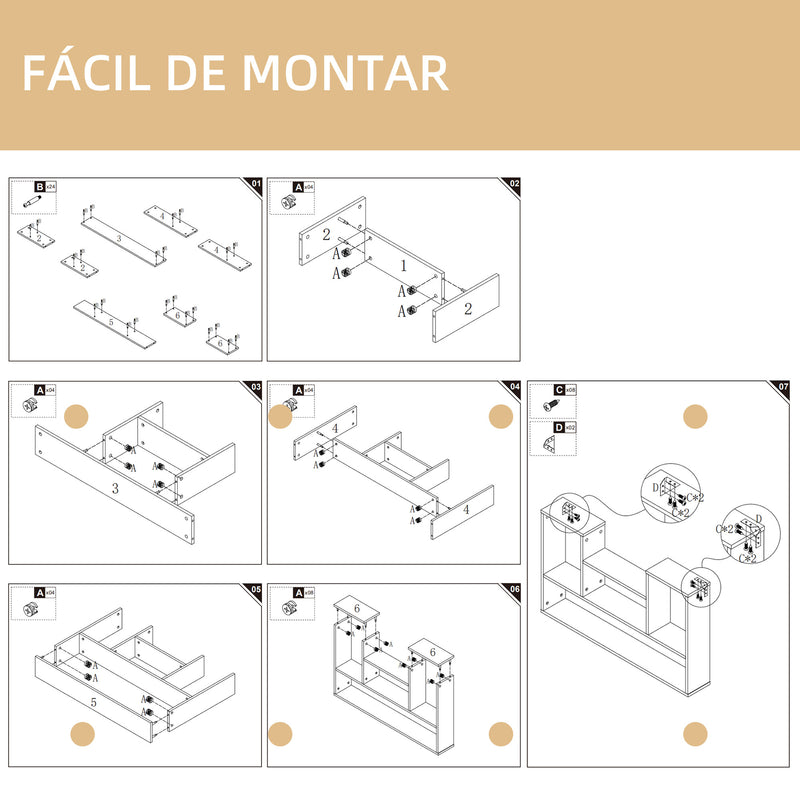 Prateleira de Parede com 2 Compartimentos Prateleira Suspensa de Madeira para Sala de Estar Dormitório Estúdio Corredor 100x15x60 cm Madeira