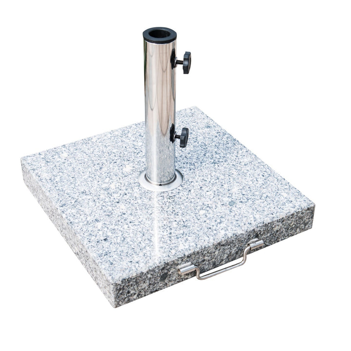 Base de guarda-sol para jardim de mármore com alça e rodas adequadas para vários guarda-sois