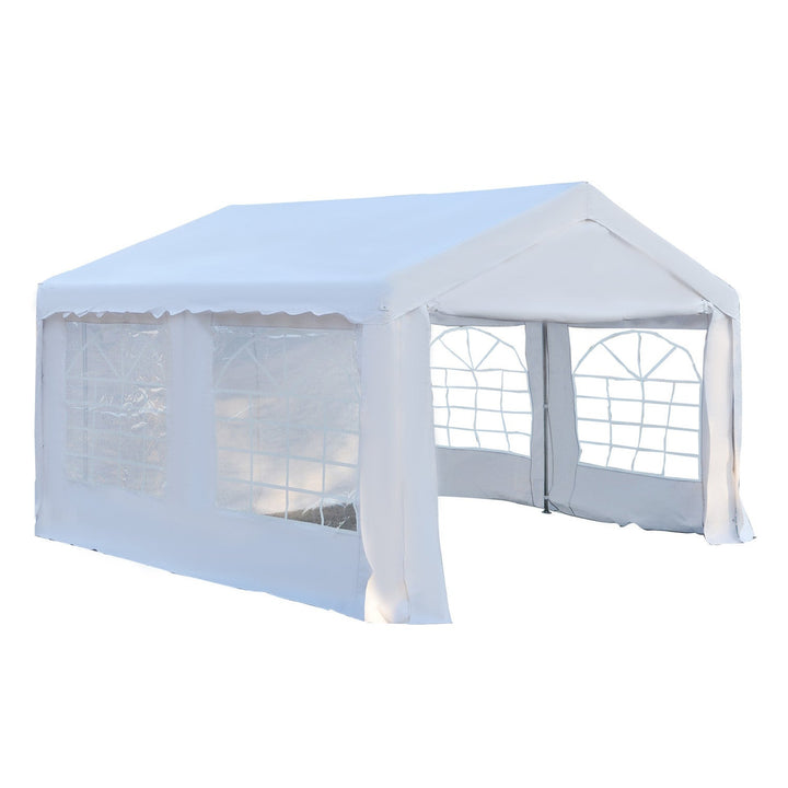 Pérgola de Jardim 400x400x280cm para Festa ou Casamento Com 4 Janelas 2 Portas