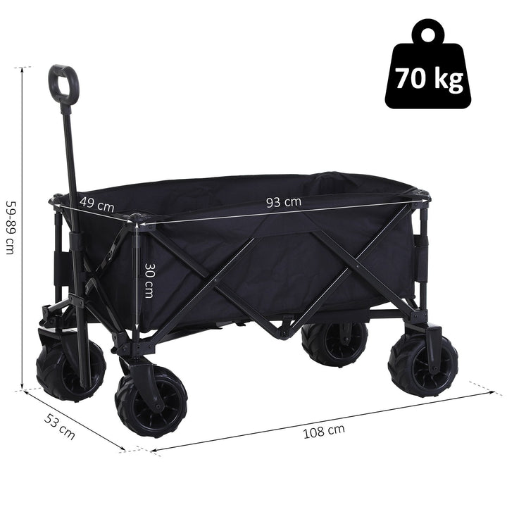 Carrinho de praia multiuso dobrável em 360 ° Asa Telescópico 108x53x59 / 89cm