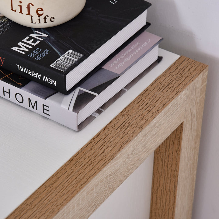 Mesa de Escritório com gaveta Armário Pés retangulares 112,5x50x75,5 cm Branco