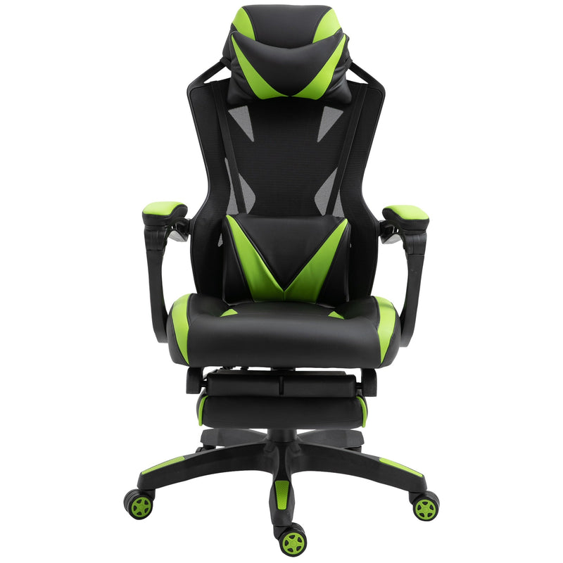 Cadeira de escritorio gaming ergonômica Altura ajustável Encosto ajustável Verde