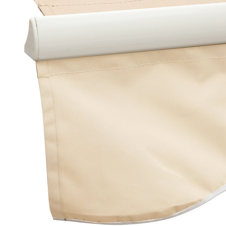 Toldo Manual Retrátil com Manivela 295x245cm Toldo Enrolável Alumínio com Proteção Solar para Janela Portas Balcão Terraço Exterior Bege