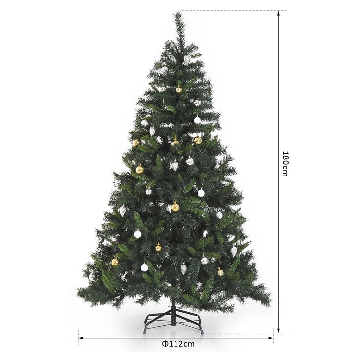 Árvore de Natal Artificial Árvore 180 cm com Suporte 745 ramas 200 Luzes LED