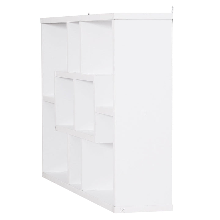 Prateleira de parede decorativa Conjunto de 8 prateleiras Estante para CDs Estantes Flutuantes Cubos Modernos 85x14,5x47,5cm Carga 20kg Madeira