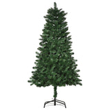 Árvore de Natal Artificial 150cm Ignífuga com 454 Ramas com 2 Tipos de Pontas de PVC e Base de Aço Decoração de Natal para Interiores Verde