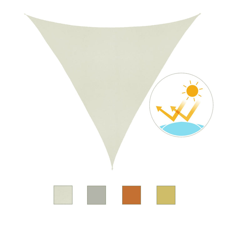 Toldo Vela triangular 6x6x6 m para Varanda Jardim Campismo creme