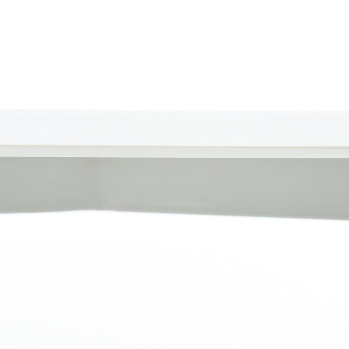 Mesa de jantar estilo nórdico com pernas de madeira 120x60x75 cm branco