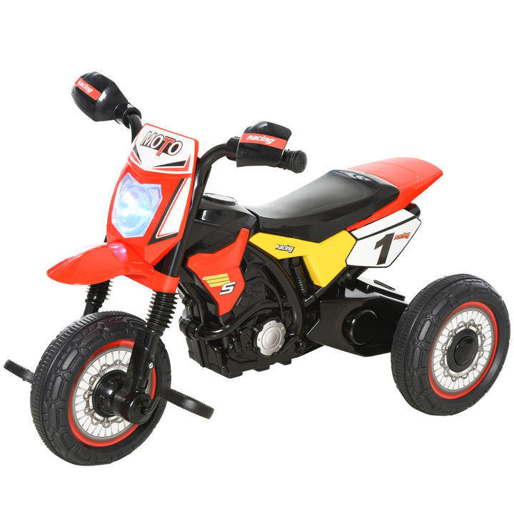 Moto infantil para crianças acima de 18 meses com 3 rodas Música e farol 71x40x51 cm Vermelho