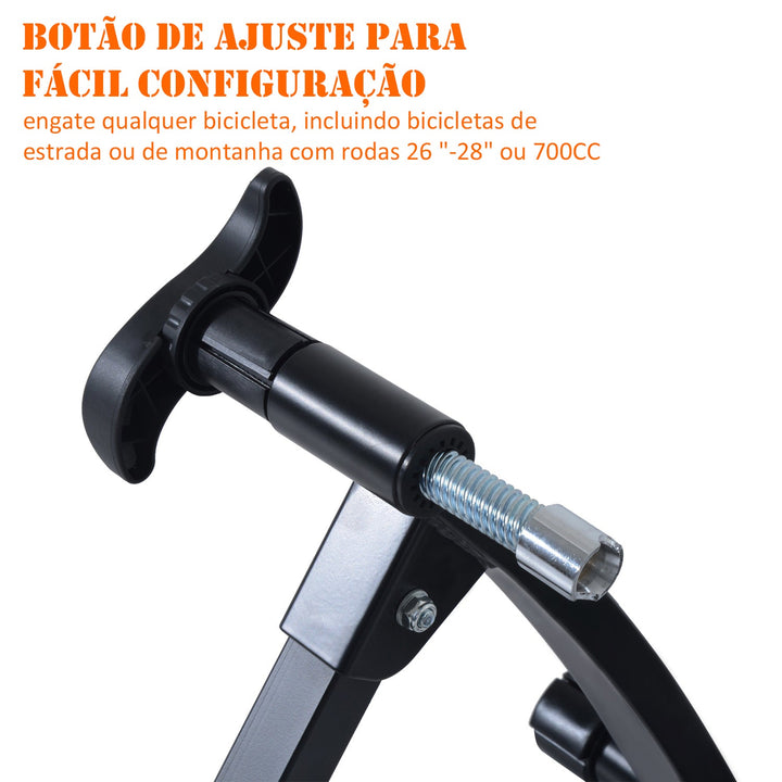 Bicicleta de Treinamento com Rolo Que Dobra Resistência Ajustável Treinador de Ciclismo Aço Bicicleta Interior