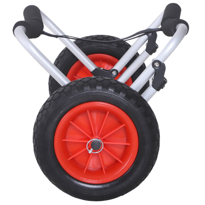 Reboque de trasporte dobrável com rodas para Caiaque canoa Carga 60kg 60x30x37cm