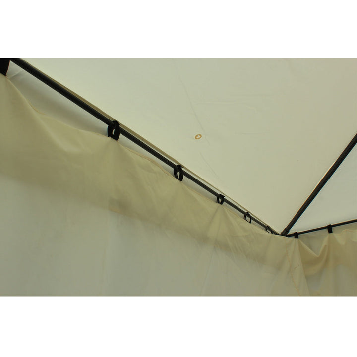 Pérgola para Jardim ou Terraço 3x4m Cor Branco Aço e Poliéster