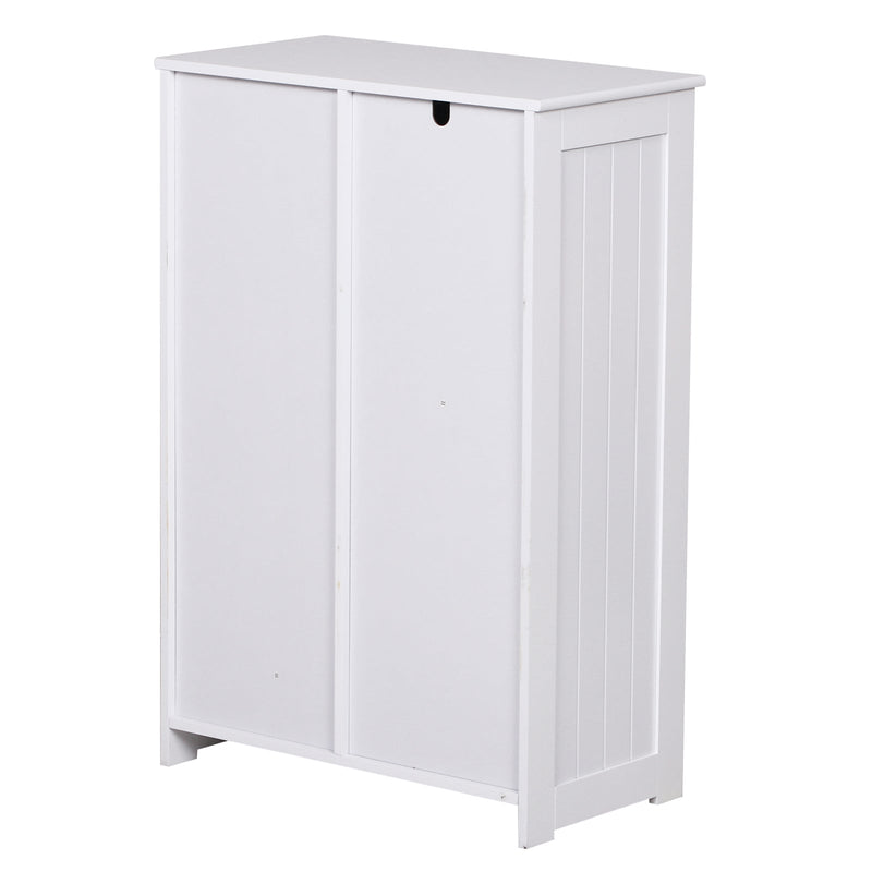 Armário de madeira para o banheiro ou entrada de móveis de madeira moderno organizador 1 portas e 4 gavetas Cor Branco 56x30x83 cm