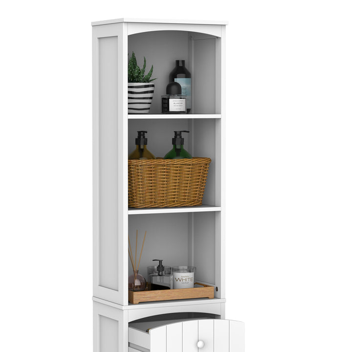 Armário Polivalente – Cor: branco - Madeira – 34 x 24 x 170 cm