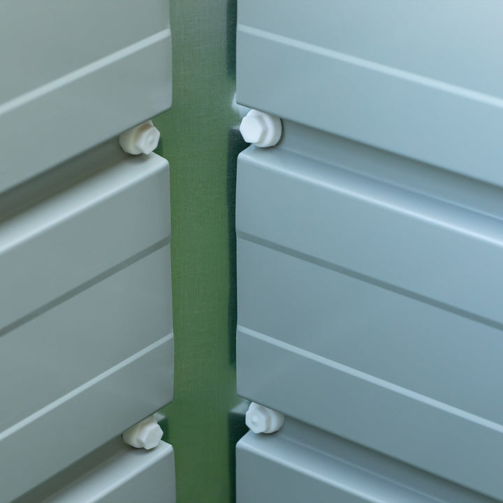 Caixa de Plantio de Aço com Luvas Caixa de Plantio Retangular para Cultivos de Plantas Flores para Terraço Jardim Exterior 125x47x40cm Verde