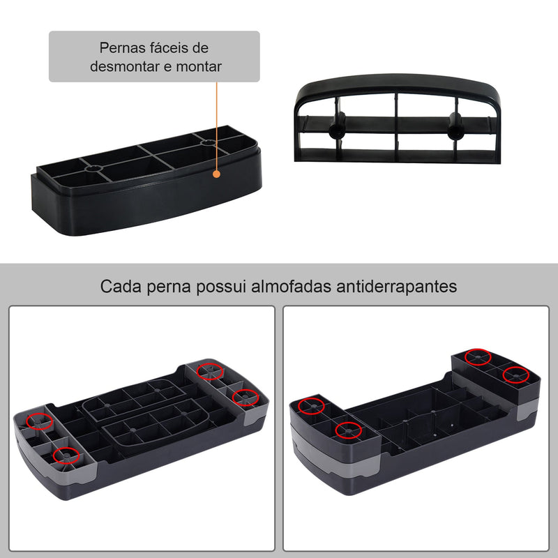 Tábua plataforma Step para Desporto com Altura Regulável a 2 níveis de carga 150 KG 68x29 cm