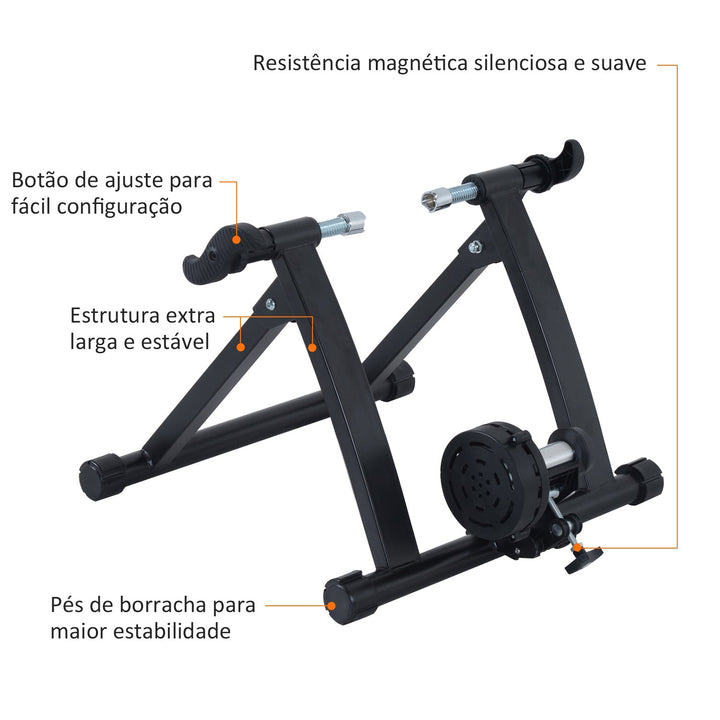 Bicicleta de Treinamento com Rolo Que Dobra Resistência Ajustável Treinador de Ciclismo Aço Bicicleta Interior