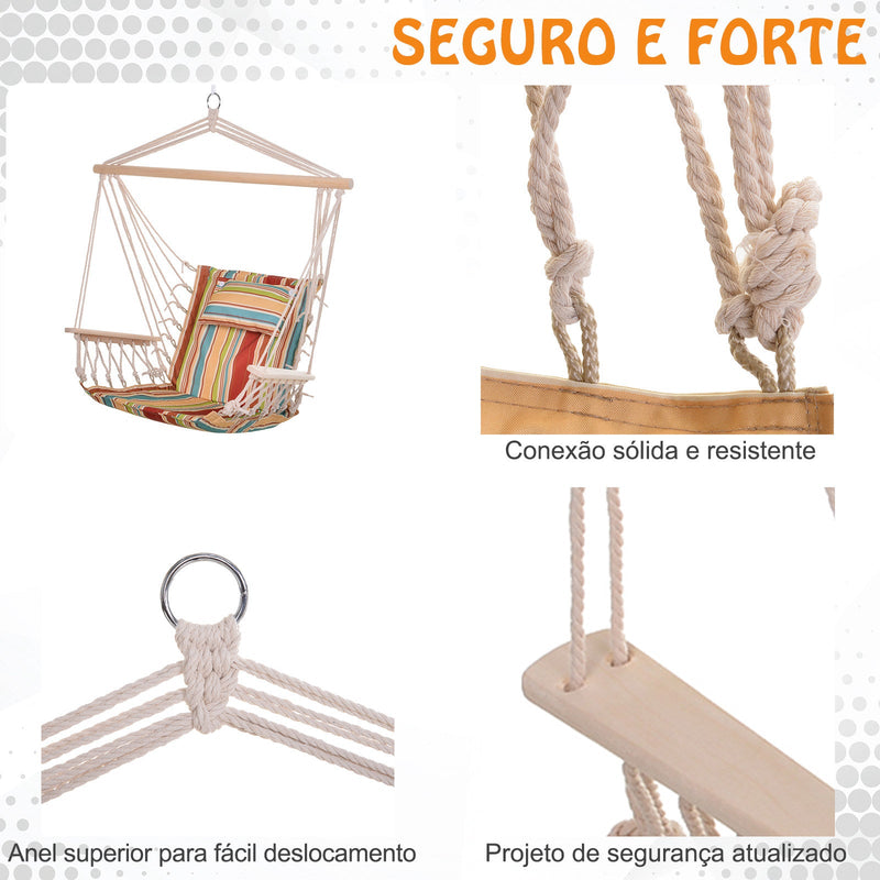 Poltrona para Exterior e Interior Pingente de 100x106cm Carga máxima 105kg