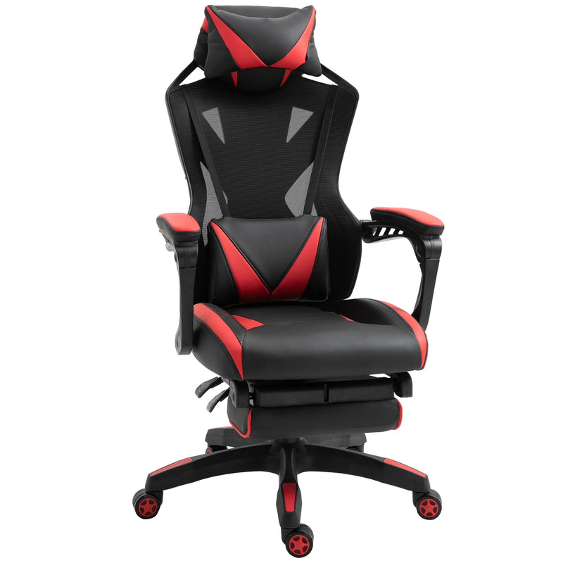 Cadeira de escritorio gaming ergonômica Altura ajustável Encosto ajustável Vermelho