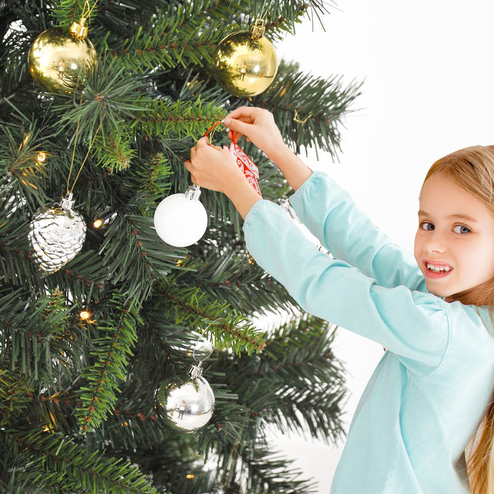 Árvore de Natal Artificial Árvore 180 cm com Suporte 745 ramas 200 Luzes LED