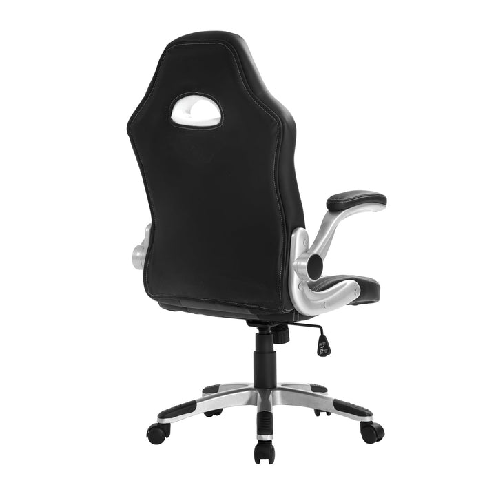 Cadeira de Escritório ergonómica Altura ajustável Com 5 rodas 65x69x(112-122) cm Preto e cinza