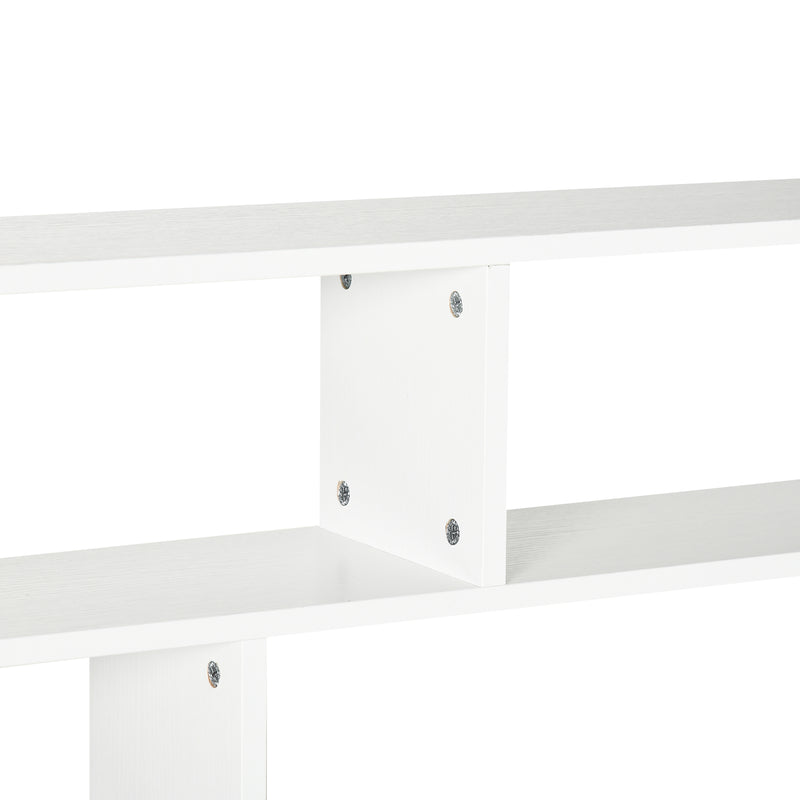 Estante de Parede de 4 Níveis com 7 Compartimentos Abertos para Sala de Estar Dormitório Escritório Estilo Moderno 94x19,5x80cm Branco