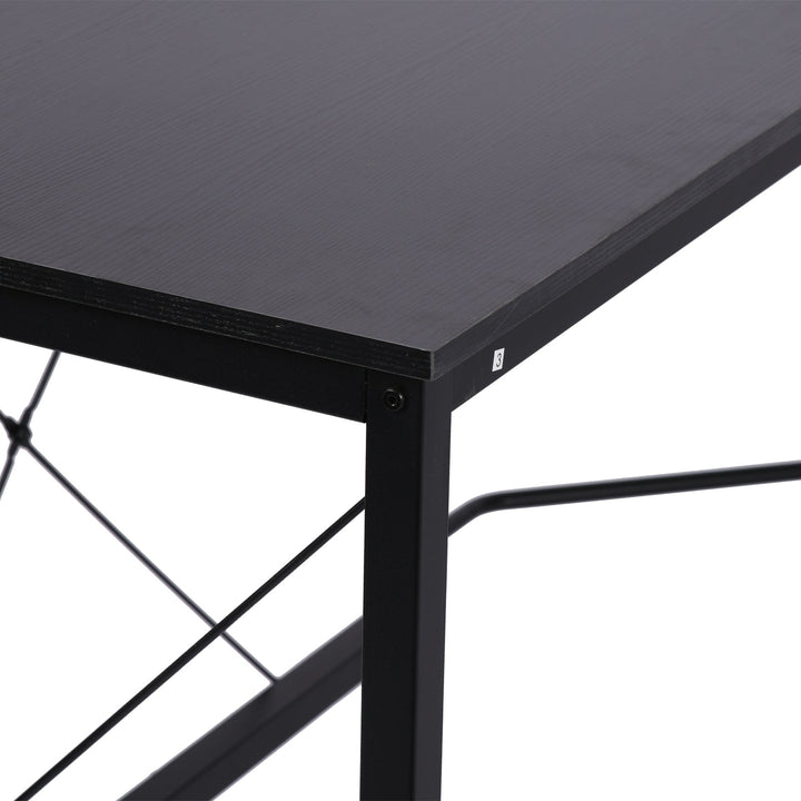 Mesa de computador PC Mesa de escritório formulário de tabela de canto L Armação de Aço 150x150x76cm