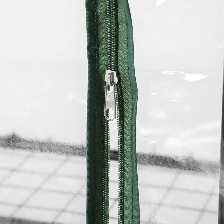 Estufa de Jardim Vertical 69x49x193cm com 5 Prateleiras Estufa para Plantas e Cultivos com Cobertura Transparente e Verde de PVC e Aço Preto