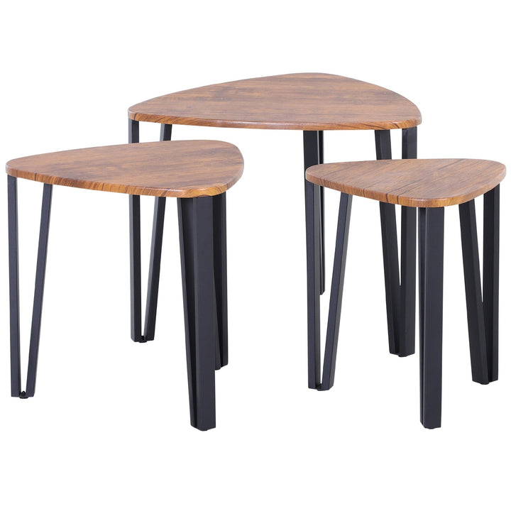 Conjunto de 3 Mesas de Café Nido Mesa de Café Moderna Mesa Auxiliar Mesas de Café para sala de estar 56x54.2x45.4 cm