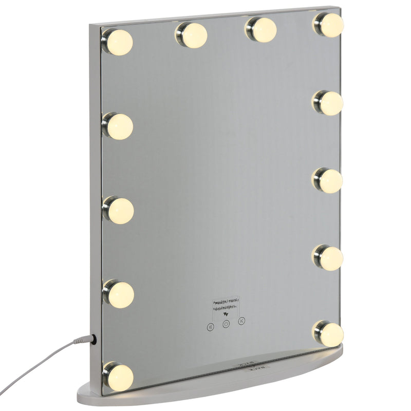 Espelho de maquiagem de Luzes LED Ajustável controle Tátil 41,5x13,5x51 Branco