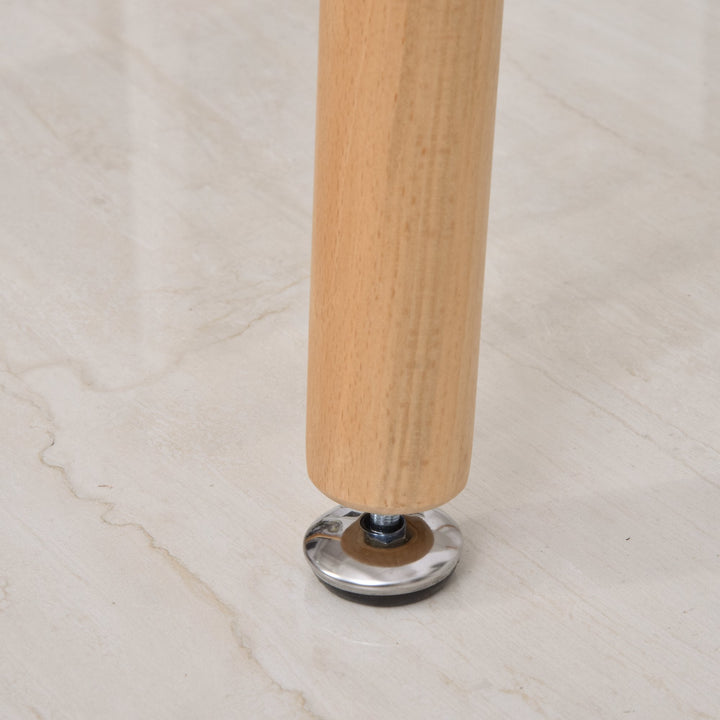 Mesa de jantar estilo nórdico com pernas de madeira 120x60x75 cm branco