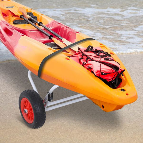 Reboque de trasporte dobrável com rodas para Caiaque canoa Carga 60kg 60x30x37cm