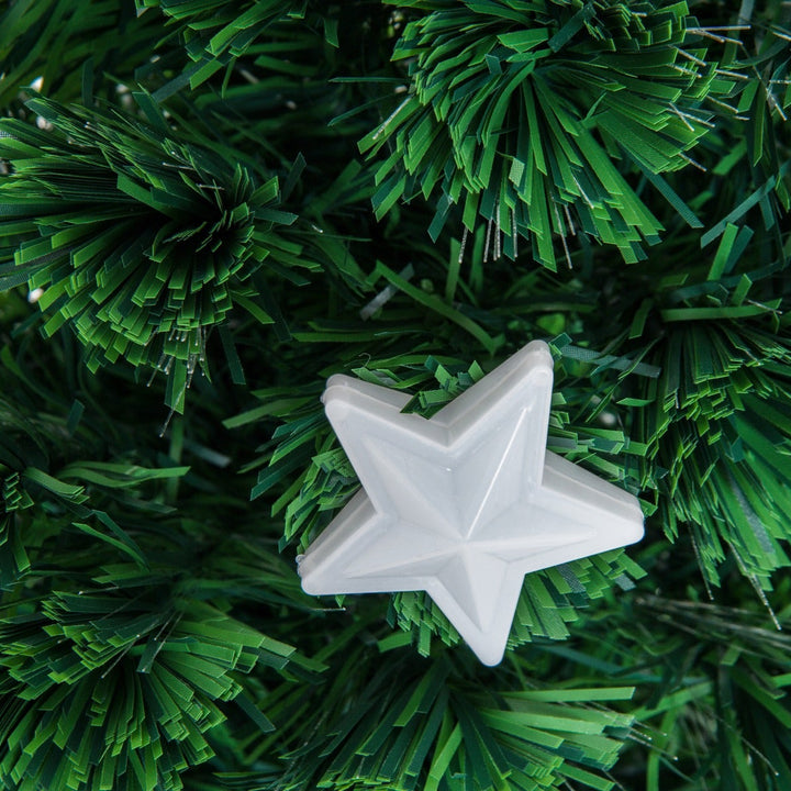 Árvore de Natal artificial 90cm Pinheiro Decoração de Natal com 12 LED 3 Cores 90 Ramos Verde PVC