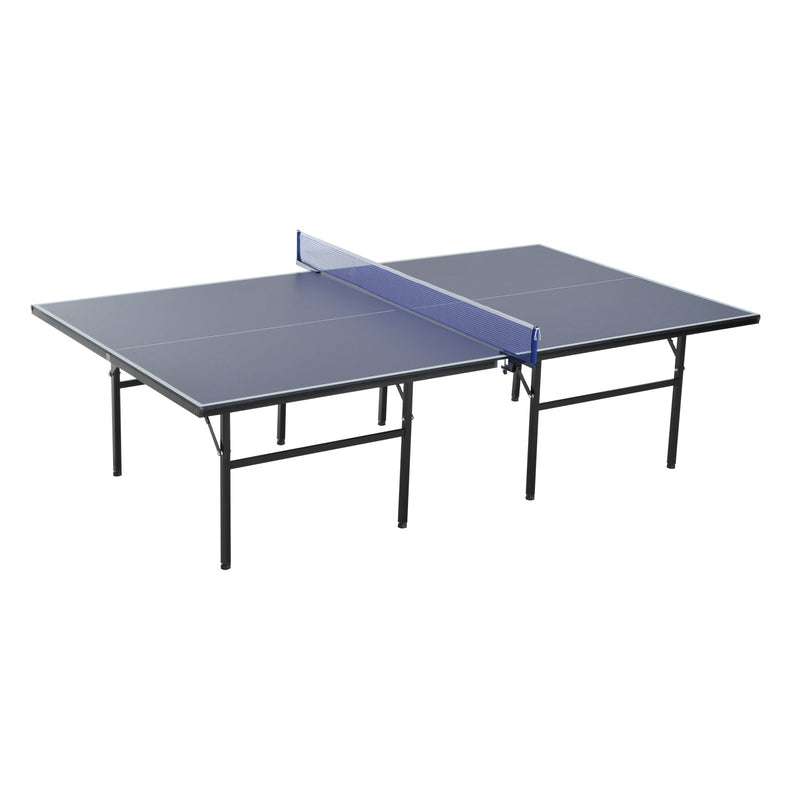 Mesa de Ping Pong Dobrável com Rede – Cor Azul – Aço e MDF – 152.5x274x76cm