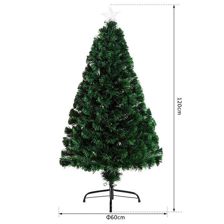 Árvore de Natal artificial com fibra óptica F60x120cm + 16 LED de 3 cores perfeitas para decoração de Natal