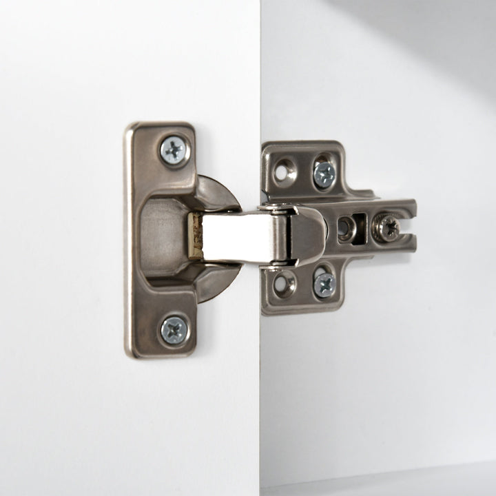 Móvel Sapateiro de 2 Portas Moderno Móvel Auxiliar para 12 Pares de Sapatos com 4 Prateleiras para Entrada Sala de Estar Dormitório 60x30x92cm Branco