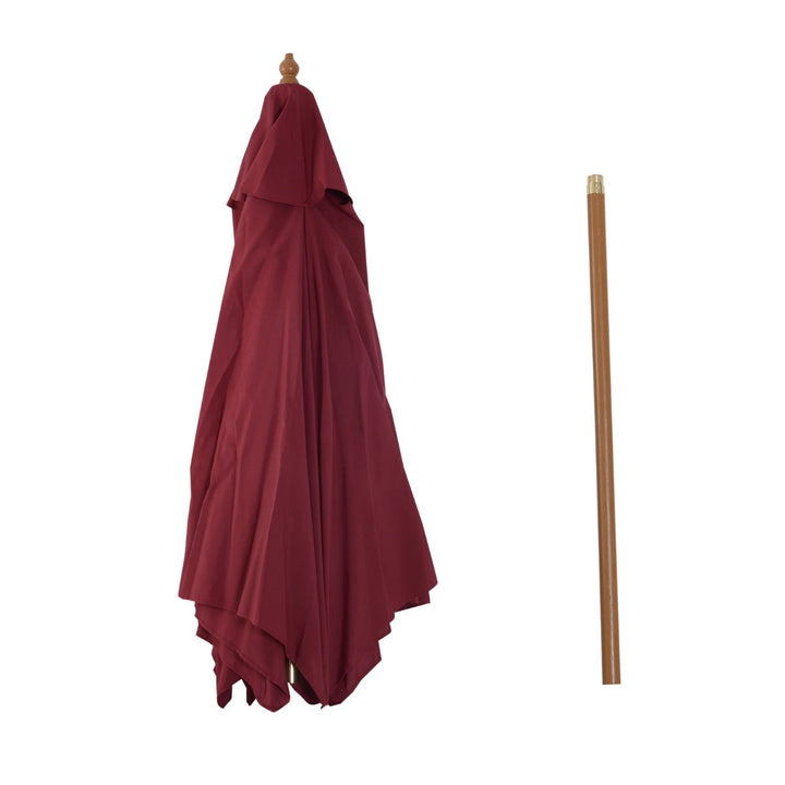 Parasol Pátio Terraço Jardim Diâmetro 2,5m Altura 2,3 m Cor Vinho