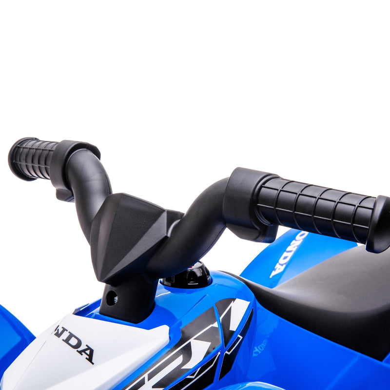 Quadriciclo Elétrico HONDA para Crianças de 18-36 Meses Quadriciclo Elétrico Infantil a Bateria 6V com Faróis LED Buzina Velocidade de 2,8km/h e Avance 65,5x35,5x43,5cm Azul