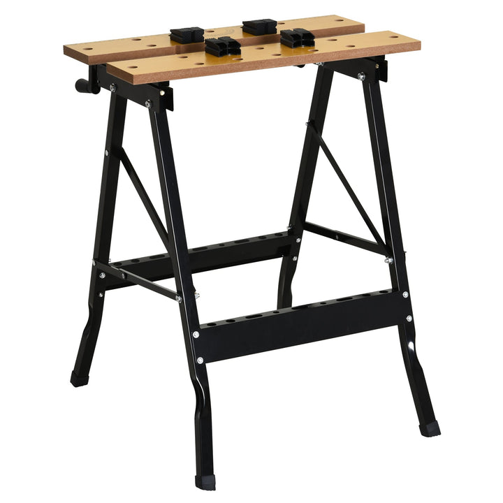 Bancada de trabalho dobrável com braçadeiras Uso Doméstico Ferro MDF 70 kg 56x62x75 cm