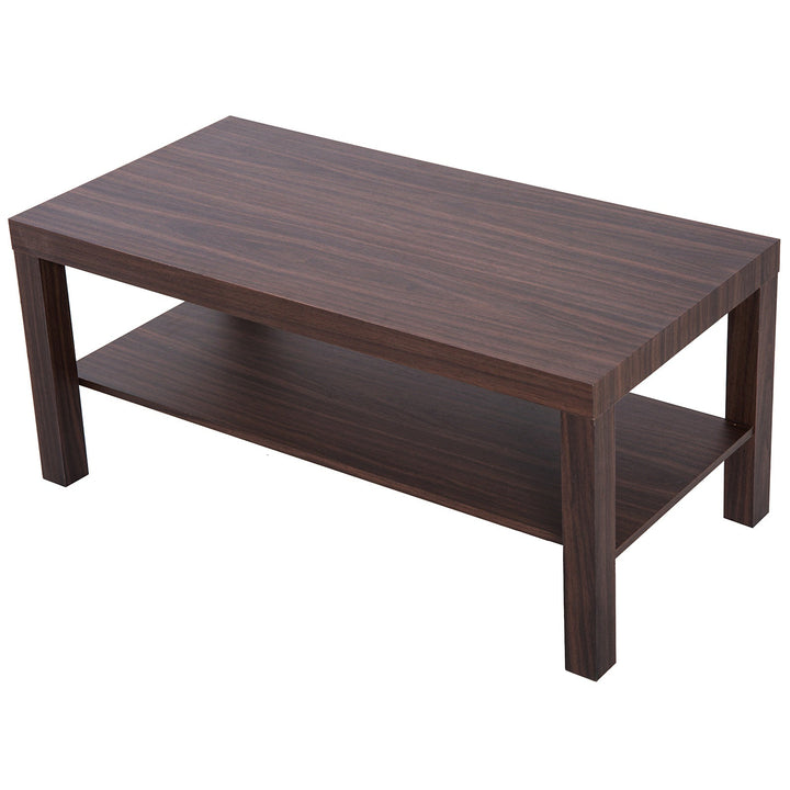 Mesa de Centro mesa de café de 2 níveis 90x45x40,5 cm Cor Nogal