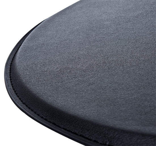Mesa de Bar Redonda ajustável em altura hidráulica Pub Vinil Preto Ø63x(67-93) cm