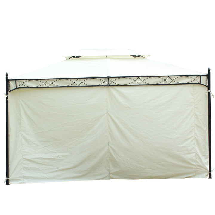 Pérgola para Jardim ou Terraço 3x4m Cor Branco Aço e Poliéster