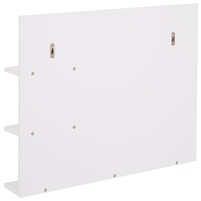 Espelho de parede para banheiro com 3 prateleiras 60x10x48 cm Branco