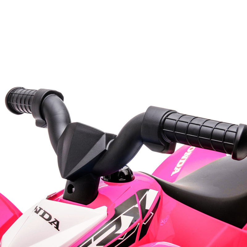 Quadriciclo Elétrico HONDA para Crianças de 18-36 Meses Quadriciclo Elétrico Infantil a Bateria 6V com Faróis LED Buzina Velocidade de 2,8km/h e Avance 65,5x35,5x43,5cm Rosa