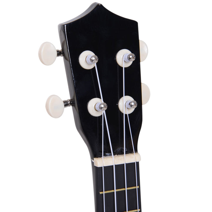 Ukelele de 21 Polegada para Iniciantes com Cordas de Nylon 53X17,5X6,2 cm Preto