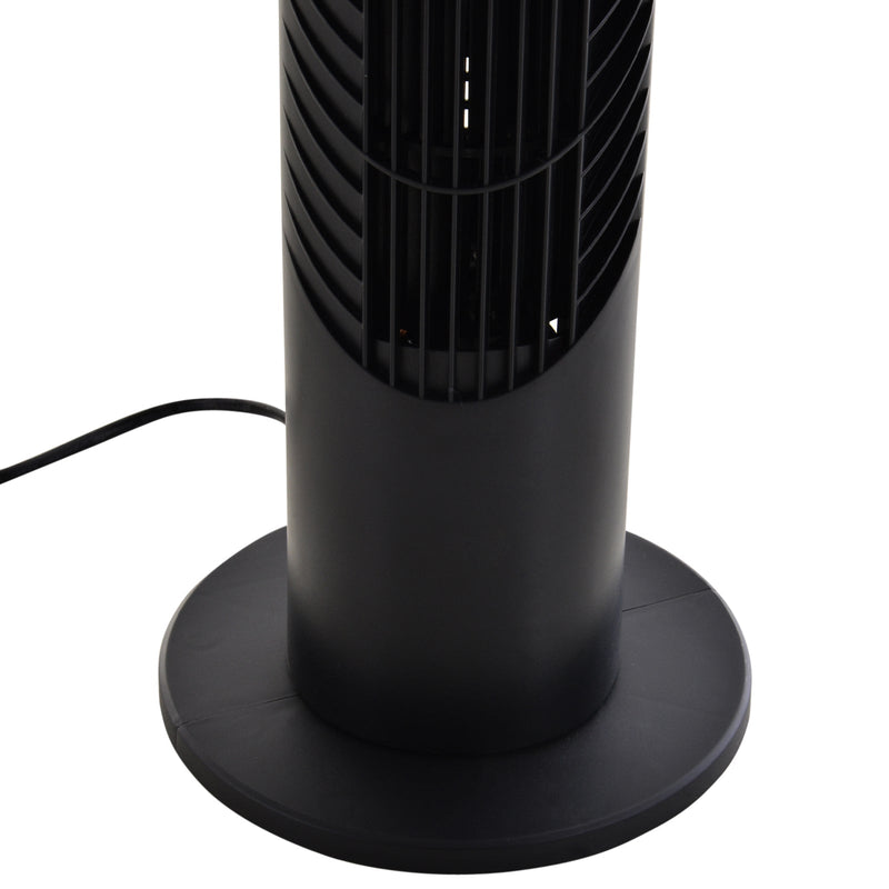 Ventilador de torre com controle remoto 3 níveis de temporizador de velocidade de ejeção de ar até 7,5h 18x78,5cm Preto