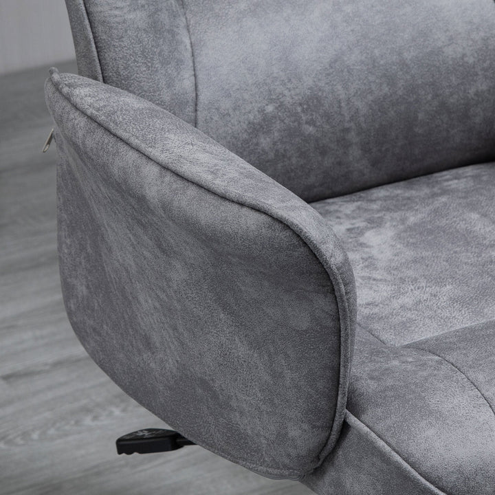 Cadeira de Escritório Ergonômica Giratória com Altura Ajustável Apoio para os Braços e Encosto Acolchoado 67x69x92-102cm Cinza
